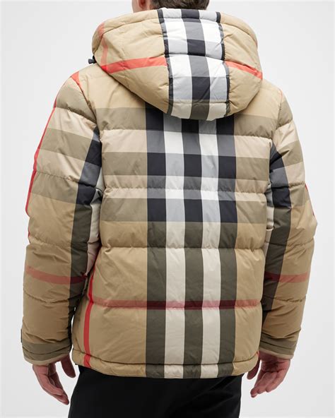 Burberry Men's Rutland Check Reversible Puffer Jacket